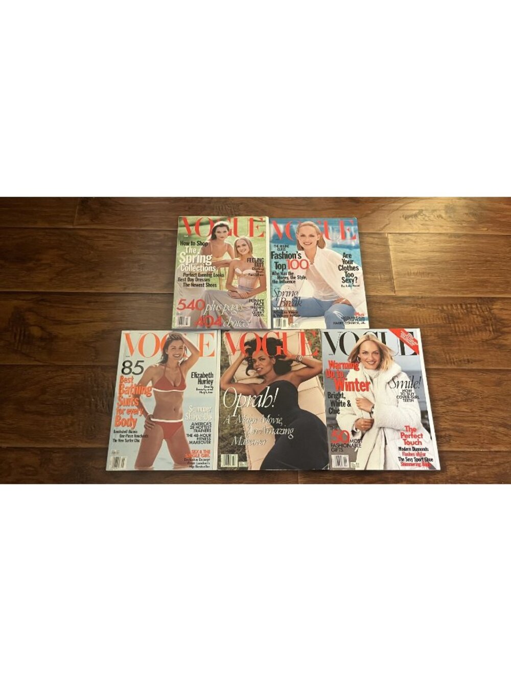 Vintage Lot of 5 LATE 1990s VOGUE Magazine Collector Set Fashion